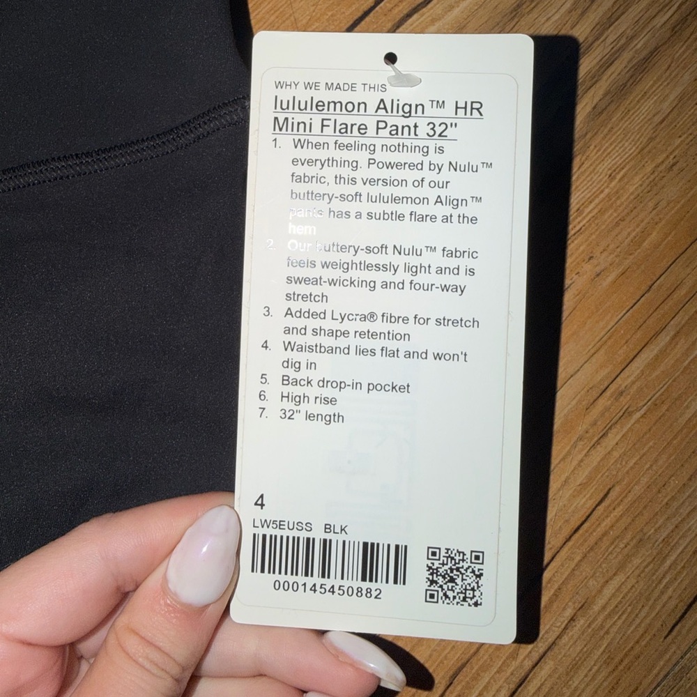 Lululemon Align Mini Flare black leggings 32” length #activewear #yoga - Picture 3 of 5